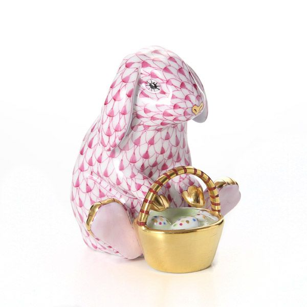 ヘレンド人形 05850-0-00 VHP ウサギ（バスケット）