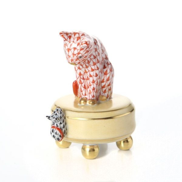 ヘレンド人形 05867-0-00 VH+VHN ネズミとネコ