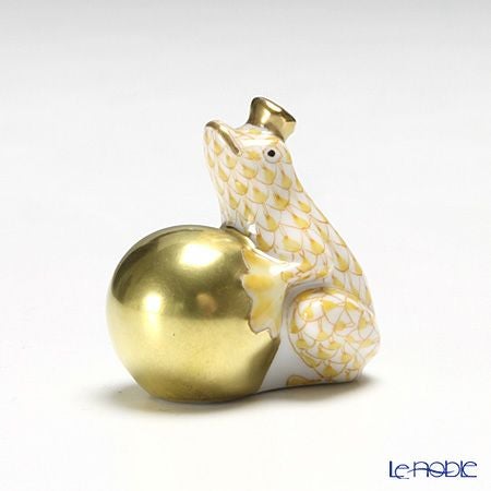 ヘレンド人形 15369-0-00 VHJ カエルの王様 4cm イエロー