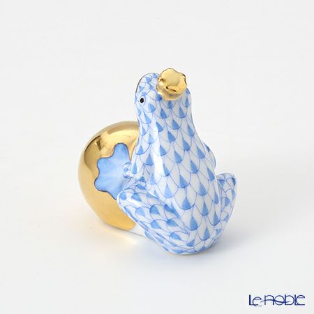 ヘレンド (HEREND)人形 15369-0-03 VHB カエルの王様 4cm ブルー