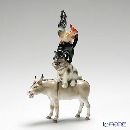 ヘレンド人形 15443-0-00 CD ブレーメンの音楽隊