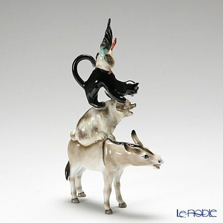 ヘレンド人形 15443-0-00 CD ブレーメンの音楽隊