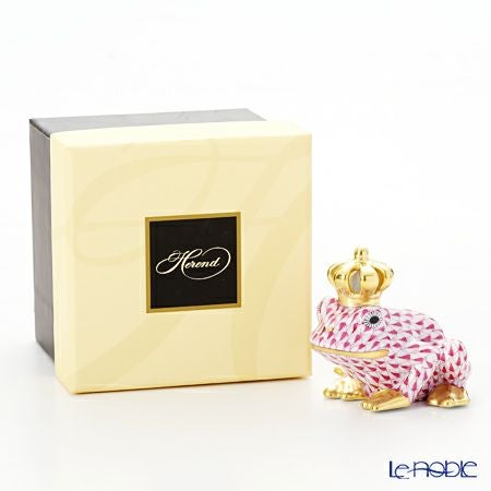 ヘレンド ファンタジー VHP 015817-0-91 カエルのプリンス 6.5cm ピンク