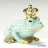 ヘレンド ファンタジー VHV2 015817-0-91 カエルのプリンス 6.5cm グリーン