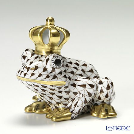 ヘレンド (HEREND) ファンタジー VHBR1 015817-0-91 カエルのプリンス 6.5cm ブラック