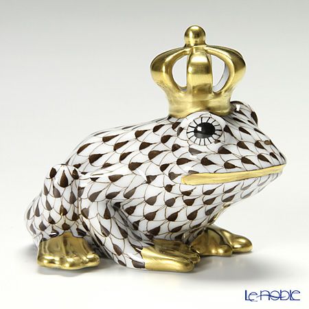 ヘレンド (HEREND) ファンタジー VHBR1 015817-0-91 カエルのプリンス 6.5cm ブラック
