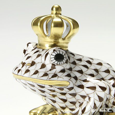 ヘレンド (HEREND) ファンタジー VHBR1 015817-0-91 カエルのプリンス 6.5cm ブラック