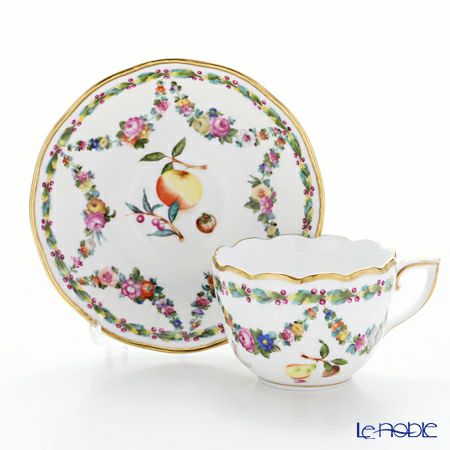 ヘレンド ヴィエナ風果実 00711-0-00 モカカップ＆ソーサー 100ml