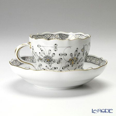 マイセン（Meissen） インドの華 ブラック 343010／00582 コーヒーカップ＆ソーサー 200ml