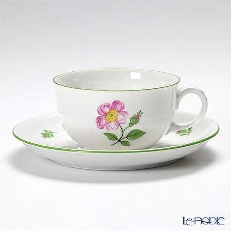 アウガルテン（AUGARTEN） ウィンナーフラワー（5089C） 野バラ ティーカップ＆ソーサー（S） 200ml（001）