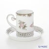 ヘレンド (HEREND) ヴィクトリア・プラチナ VBOG-X1-PT 04756-0-00 ティーカップ＆ソーサー 透かしレース 100ml