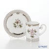 ヘレンド (HEREND) ヴィクトリア・プラチナ VBOG-X1-PT 04756-0-00 ティーカップ＆ソーサー 透かしレース 100ml