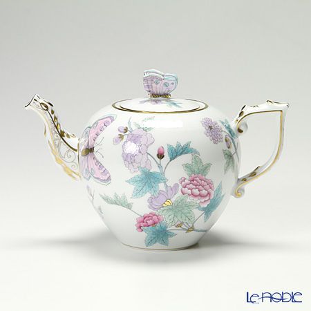 ヘレンド (HEREND) ロイヤルガーデン EVICT2 00606-0-17 ティーポット チョウ 800ml ターコイズ