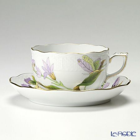 ヘレンド (HEREND) ロイヤルガーデン EVICTF1（フラワー） 00724-0-00 ティーカップ＆ソーサー 200ml グリーン