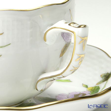 ヘレンド (HEREND) ロイヤルガーデン EVICTF1（フラワー） 00724-0-00 ティーカップ＆ソーサー 200ml グリーン