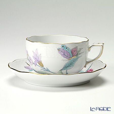 ヘレンド (HEREND) ロイヤルガーデン EVICTF2（フラワー） 00724-0-00 ティーカップ＆ソーサー 200ml ターコイズ