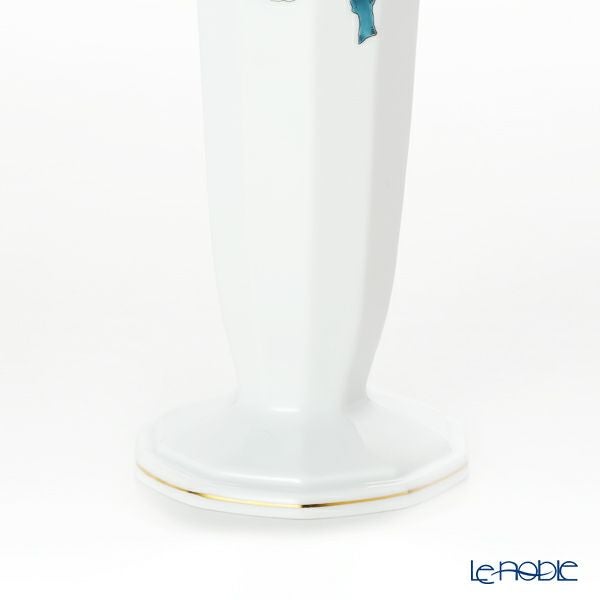 ヘレンド ロイヤルガーデン EVICTF2（フラワー） 07075-0-00 ベース 22cm ターコイズ