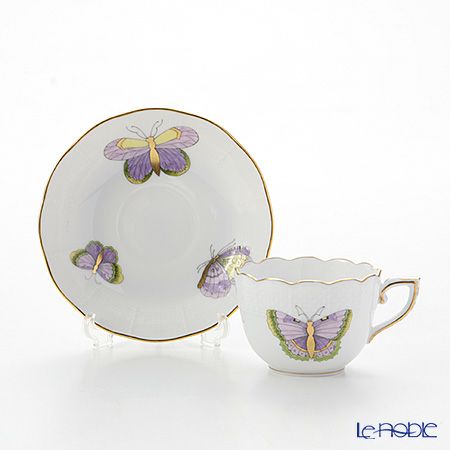 ヘレンド ロイヤルガーデン EVICTP1（パピヨン） 00711-0-00 モカカップ＆ソーサー 100ml グリーン