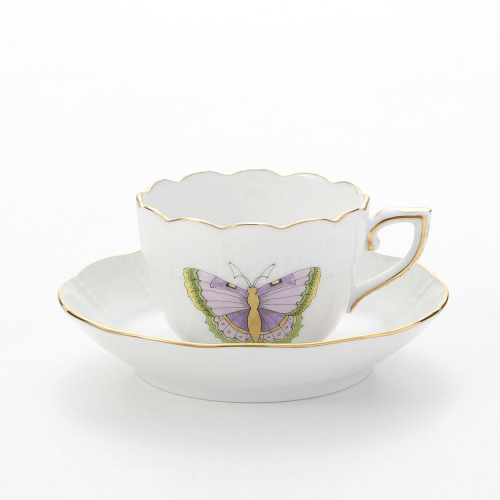 ヘレンド ロイヤルガーデン EVICTP1（パピヨン） 00711-0-00 モカカップ＆ソーサー 100ml グリーン