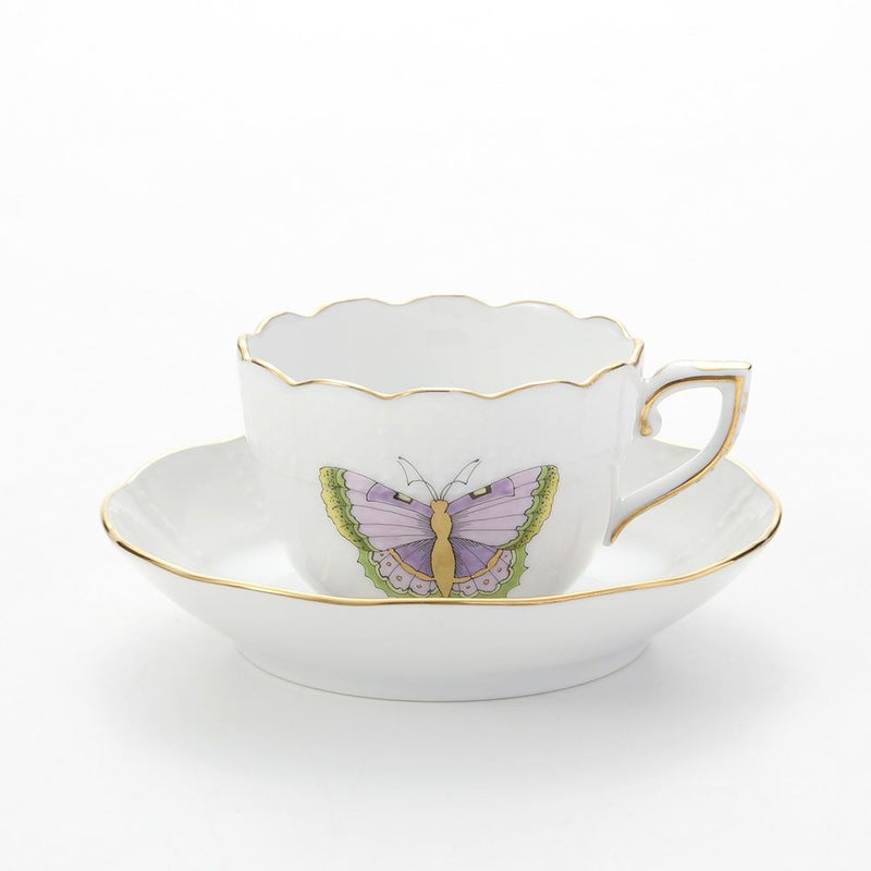 ヘレンド ロイヤルガーデン EVICTP1（パピヨン） 00711-0-00 モカカップ＆ソーサー 100ml グリーン