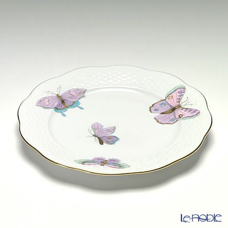 ヘレンド ロイヤルガーデン EVICTP2（パピヨン） 00517-0-00 プレート 19cm ターコイズ