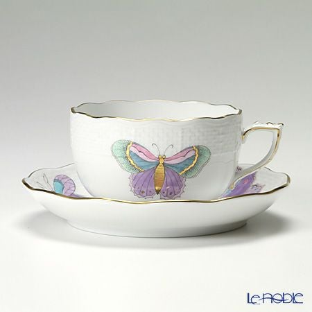 ヘレンド (HEREND) ロイヤルガーデン EVICTP2（パピヨン） 00724-0-00 ティーカップ＆ソーサー 200ml ターコイズ