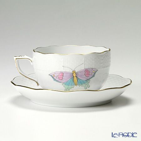 ヘレンド (HEREND) ロイヤルガーデン EVICTP2（パピヨン） 00724-0-00 ティーカップ＆ソーサー 200ml ターコイズ