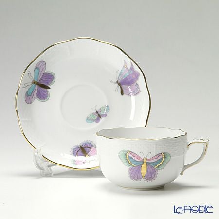 ヘレンド (HEREND) ロイヤルガーデン EVICTP2（パピヨン） 00724-0-00 ティーカップ＆ソーサー 200ml ターコイズ