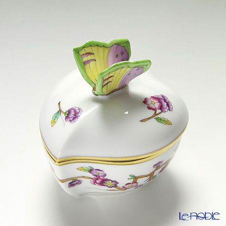 ヘレンド ヴィクトリア PDVICT1 06005-0-17 ハートボックス（チョウ） ピンク