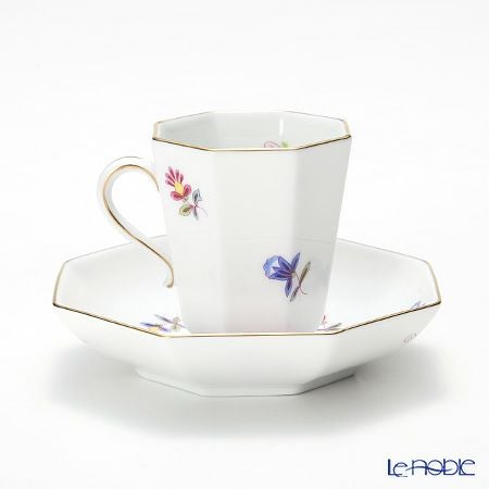 ヘレンド 南京ブーケ 04307-0-00 モカカップ＆ソーサー（オクタゴナル）