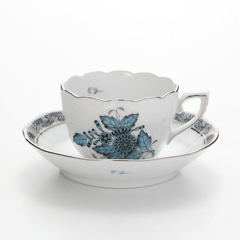 ヘレンド アポニーターコイズプラチナ 00711-0-00 モカカップ＆ソーサー 100ml