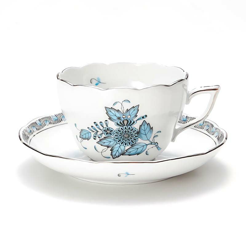 ヘレンド アポニーターコイズプラチナ 00730-0-00 ティーカップ＆ソーサー（兼用） 200ml