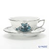 ヘレンド アポニーターコイズプラチナ 00734-0-00 ティーカップ＆ソーサー（ロウ）