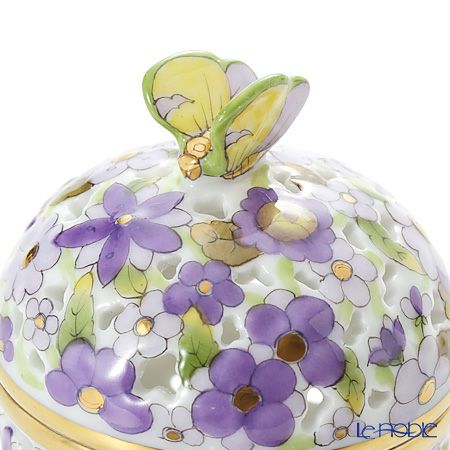 ヘレンド (HEREND) ファンタジー C4 06219-0-17 透かしボンボン入れ（チョウ）