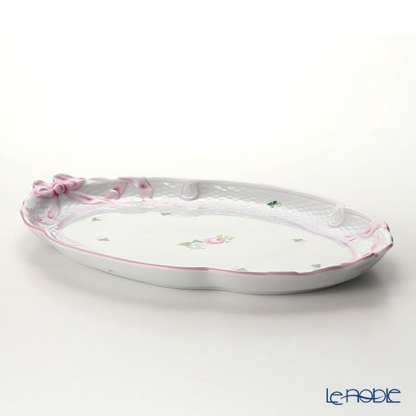 ヘレンド ウィーンのバラ ピンク 00400-0-00 パーティートレイ 38cm