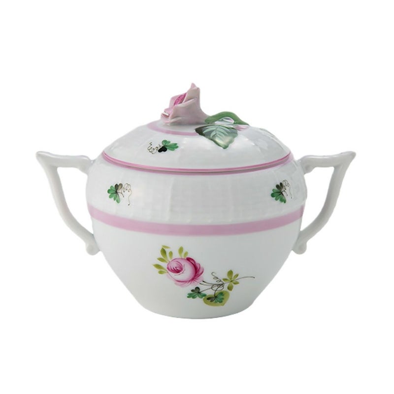 ヘレンド (HEREND) ウィーンのバラ ピンク 00472-0-09 シュガーポット ローズ 200ml