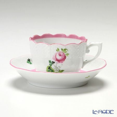 ヘレンド (HEREND) ウィーンのバラ ピンク 00711-0-00 モカカップ＆ソーサー 100ml