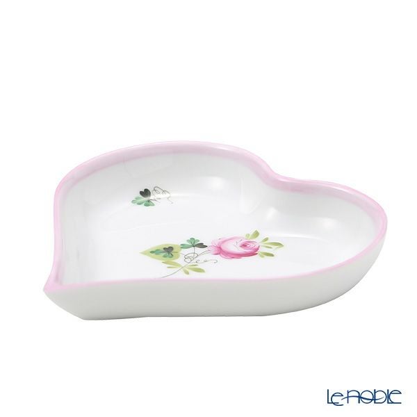 ヘレンド ウィーンのバラピンク VRH-X4 ハートトレイ 10cm 07703-0-00 小皿／豆皿