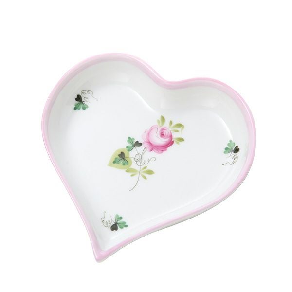 ヘレンド ウィーンのバラピンク VRH-X4 ハートトレイ 10cm 07703-0-00 小皿／豆皿