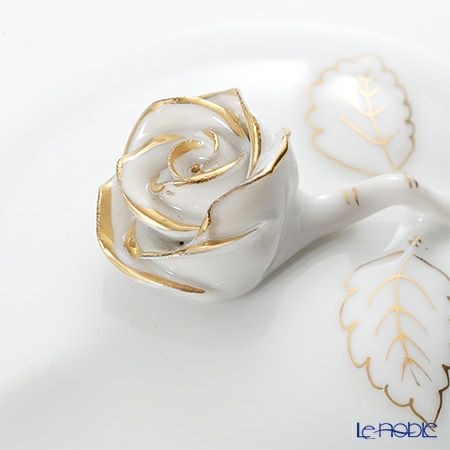 ヘレンド HDE 白磁金彩 06005-0-09 ハートボックス（ローズ）