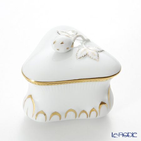 ヘレンド (HEREND) HDE 白磁金彩 06079-0-11 ボンボン入れ トライアングルストロベリー