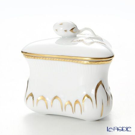 ヘレンド (HEREND) HDE 白磁金彩 06079-0-11 ボンボン入れ トライアングルストロベリー