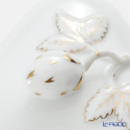 ヘレンド (HEREND) HDE 白磁金彩 06079-0-11 ボンボン入れ トライアングルストロベリー