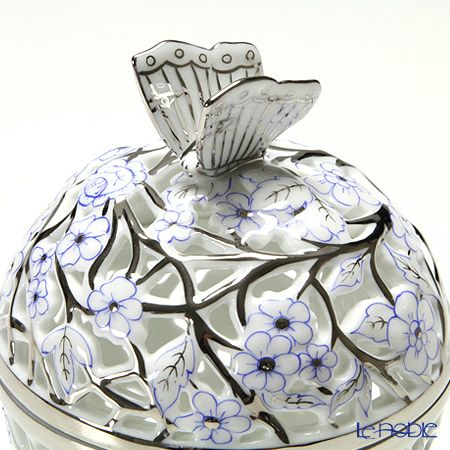 ヘレンド (HEREND) ファンタジー CPTB 06214-0-17 透かしボンボン ブルー（チョウ）