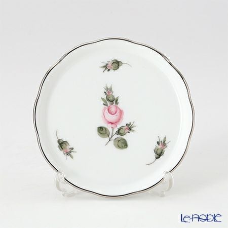 ヘレンド ウィーンのバラ プラチナ 00341-0-00 コースター10cm