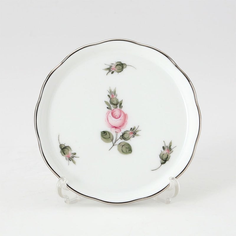 ヘレンド ウィーンのバラ プラチナ 00341-0-00 コースター10cm