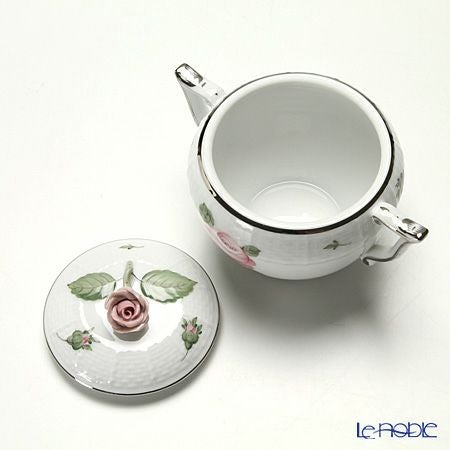 ヘレンド ウィーンのバラ プラチナ 00472-0-09 シュガーポット ローズ 200ml