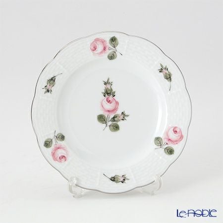 ヘレンド ウィーンのバラ プラチナ 00512-0-00 プレート 12.5cm