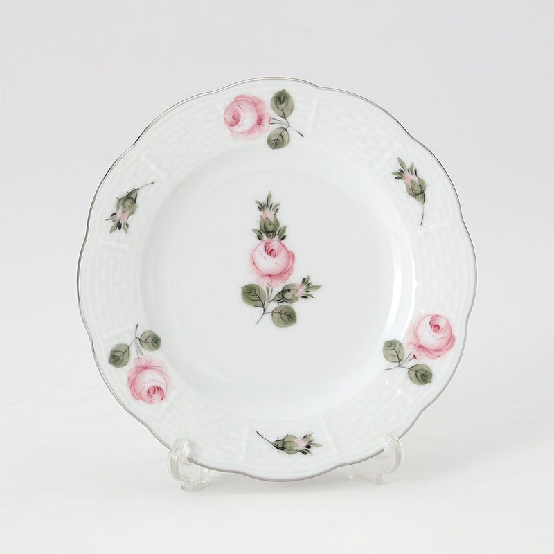 ヘレンド ウィーンのバラ プラチナ 00512-0-00 プレート 12.5cm