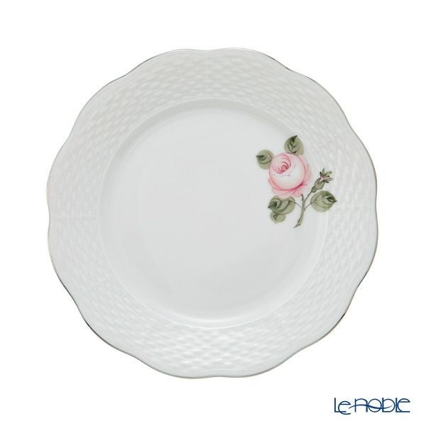 ヘレンド ウィーンのバラ プラチナシンプル 00517-0-00 プレート 19cm